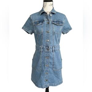 Peace Love Eco By Rewash Button Up Mi I Denim Dress size Medium